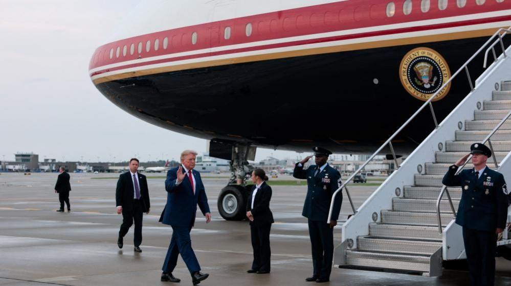 Trump’s Secret Plane Swap at NATO Summit Sparks Conspiracy Theories