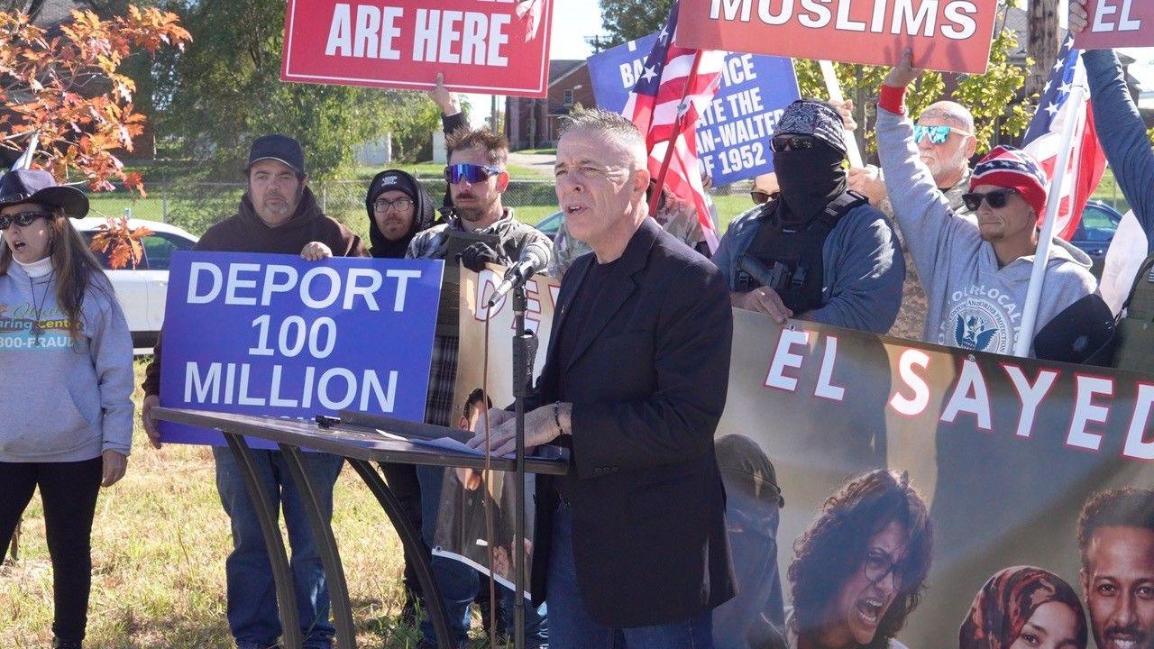 Greg Bovino at a rally