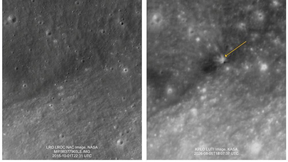 Korean Space Agency Shares Moon Images After SpaceX Debris Impact