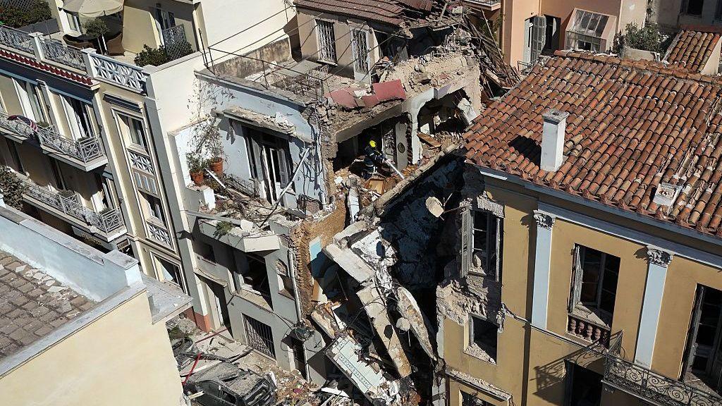 Explosive blast in Athens kills at least two, leaves four missing close to Acropolis