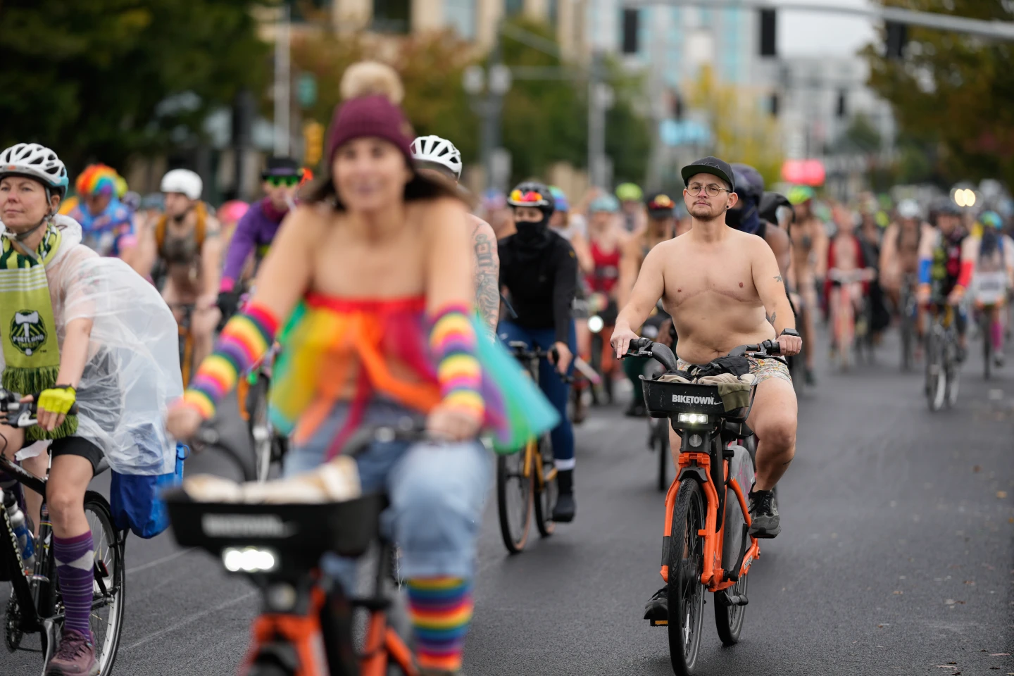 Naked Protest in Portland Against Trump's Policies