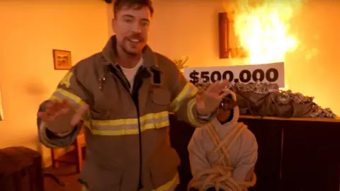 MrBeast Under Fire for Controversial Stunt: Trapping a Man in a Burning Building