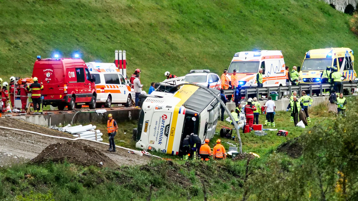 Swiss Alps Coach Tragedy: Five Dead and Dozens Injured in Roadworks Crash
