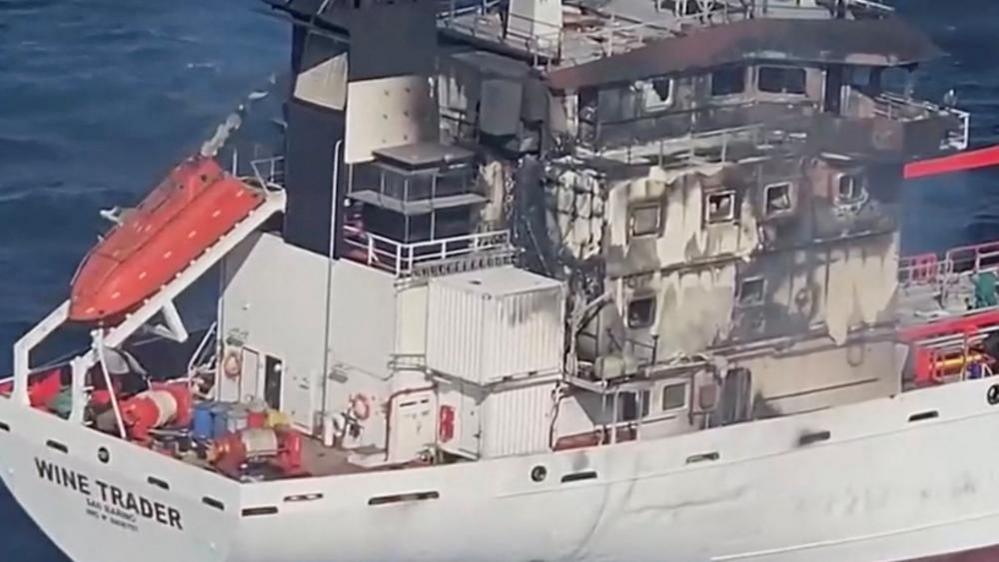 Damaged Wine Trader tanker